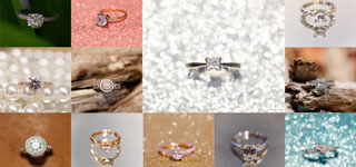 Montage of wedding rings